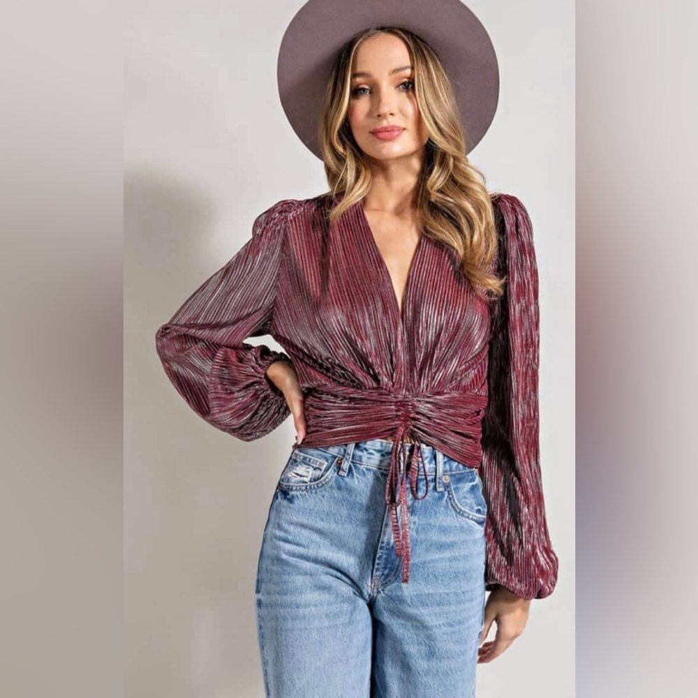 Maroon Top - size Large